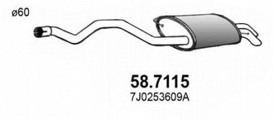 ASSO 587115 -  Глушитель выхлопных газов конечный
