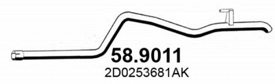 ASSO 589011 -  Труба выхлопного газа