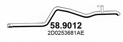 ASSO 589012 -  Труба выхлопного газа