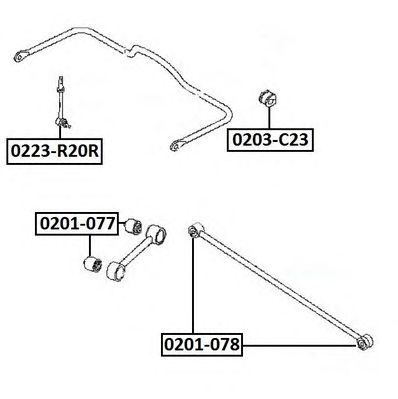 ASVA 0201078 -  Подвеска, рычаг независимой подвески колеса