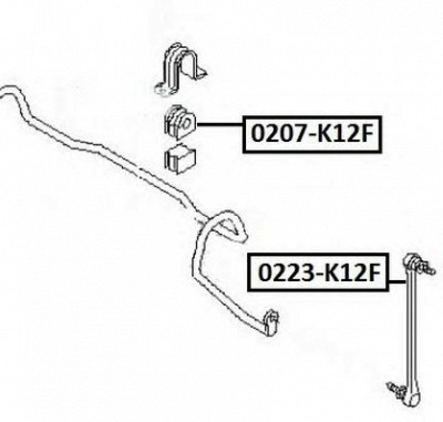 ASVA 0223k12f -  Тяга / стойка, стабилизатор