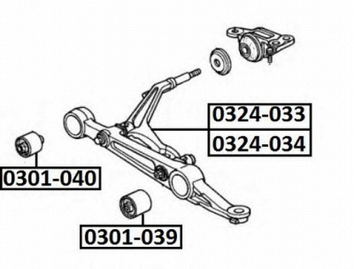 ASVA 0324033 -  Рычаг независимой подвески колеса, подвеска колеса