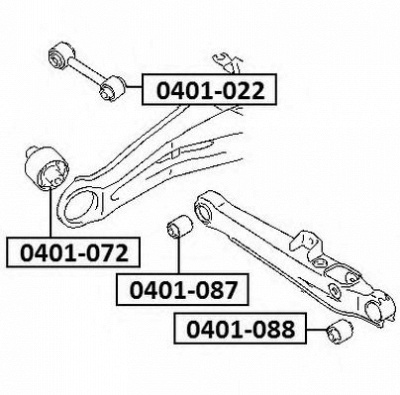 ASVA 0401088 -  Подвеска, рычаг независимой подвески колеса