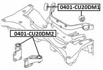 ASVA 0401cu20dm1 -  Подвеска, рычаг независимой подвески колеса