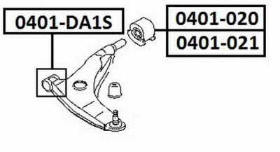ASVA 0401da1s -  Подвеска, рычаг независимой подвески колеса