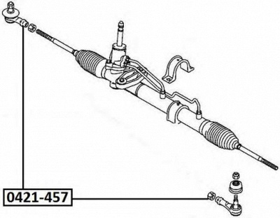 ASVA 0421457 -  Наконечник поперечной рулевой тяги