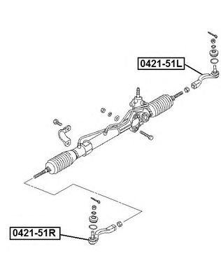 ASVA 042151r -  Наконечник поперечной рулевой тяги