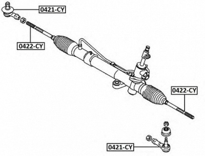ASVA 0421cy -  Наконечник поперечной рулевой тяги