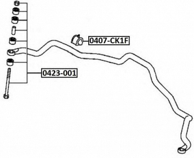 ASVA 0423001 -  Тяга / стойка, стабилизатор