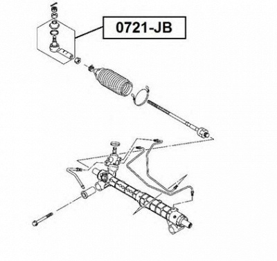 ASVA 0721jb -  Наконечник поперечной рулевой тяги