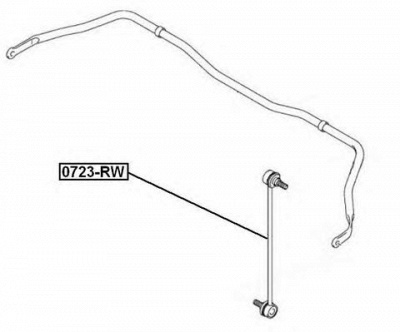 ASVA 0723rw -  Тяга / стойка, стабилизатор
