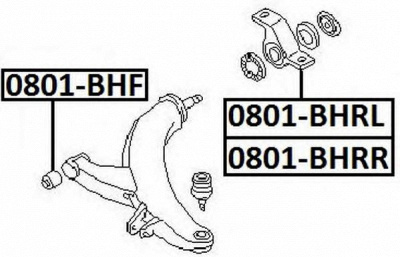 ASVA 0801bhf -  Подвеска, рычаг независимой подвески колеса