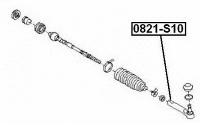 ASVA 0821s10 -  Наконечник поперечной рулевой тяги