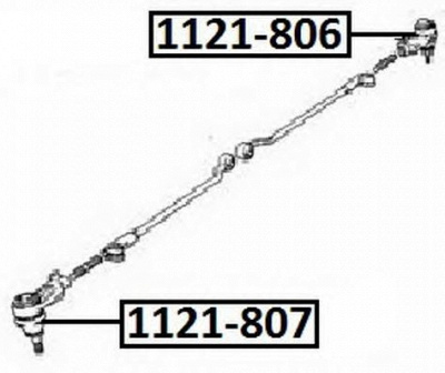 ASVA 1121806 -  Наконечник поперечной рулевой тяги