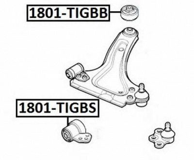 ASVA 1801tigbs -  Подвеска, рычаг независимой подвески колеса