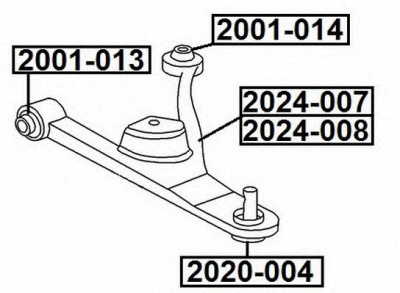ASVA 2001013 -  Подвеска, рычаг независимой подвески колеса