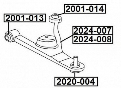ASVA 2001014 -  Подвеска, рычаг независимой подвески колеса