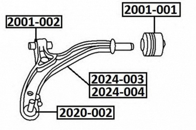 ASVA 2020002 -  Несущий / направляющий шарнир