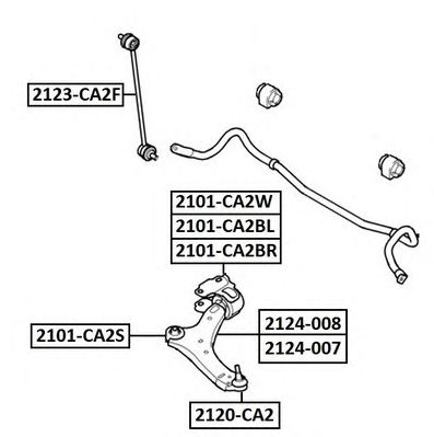 ASVA 2101ca2s -  Подвеска, рычаг независимой подвески колеса