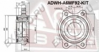 ASVA adwha6mf92kit -  Ступица колеса