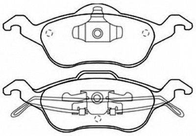 ASVA akd1244 -  Комплект тормозных колодок, дисковый тормоз