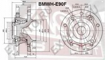 ASVA bmwhe90f -  Ступица колеса