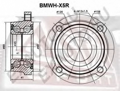 ASVA bmwhx5r -  Ступица колеса