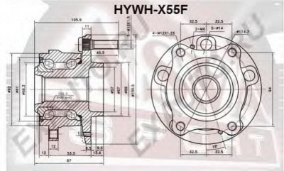 ASVA hywhx55f -  Ступица колеса