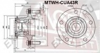 ASVA mtwhcua43r -  Ступица колеса