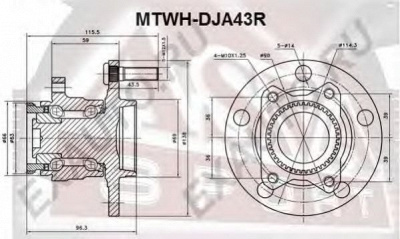 ASVA mtwhdja43r -  Ступица колеса