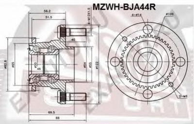 ASVA mzwhbja44r -  Ступица колеса