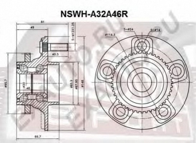 ASVA nswha32a46r -  Ступица колеса