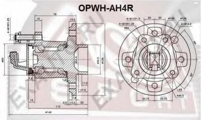 ASVA opwhah4r -  Ступица колеса