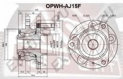 ASVA opwhaj15f -  Ступица колеса