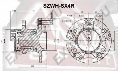 ASVA szwhsx4r -  Ступица колеса