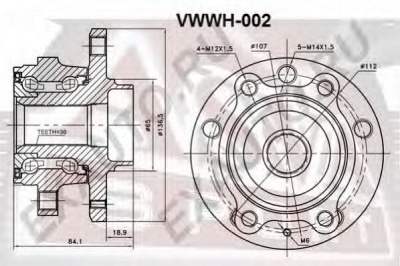 ASVA vwwh002 -  Ступица колеса