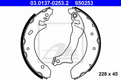 ATE 03013702532 -  Комплект тормозных колодок