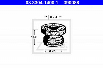 ATE 03330414001 -  Пробка, бачок тормозной жидкости