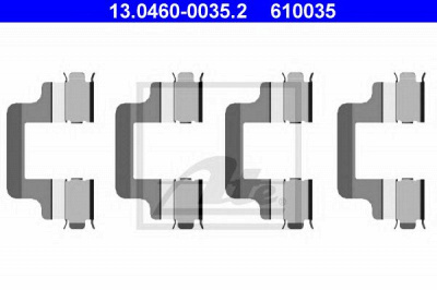 ATE 13046000352 -  Комплектующие, колодки дискового тормоза
