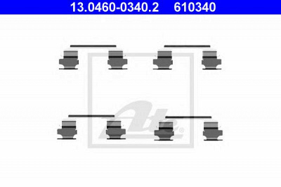 ATE 13046003402 -  Комплектующие, колодки дискового тормоза