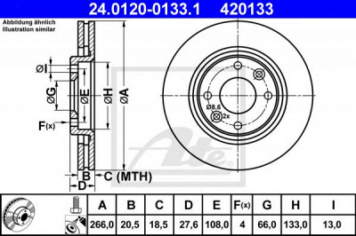 ATE 24012001331 -  Тормозной диск
