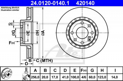 ATE 24012001401 -  Тормозной диск