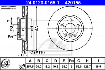 ATE 24012001551 -  Тормозной диск