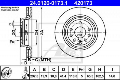 ATE 24012001731 -  Тормозной диск