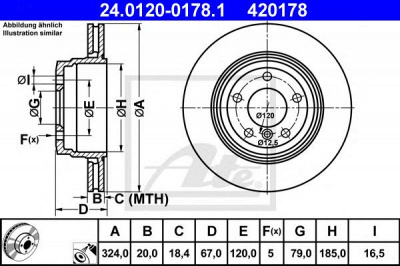 ATE 24012001781 -  Тормозной диск