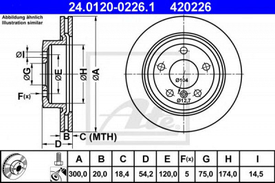 ATE 24012002261 -  Тормозной диск