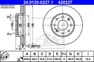 ATE 24012002271 -  Тормозной диск
