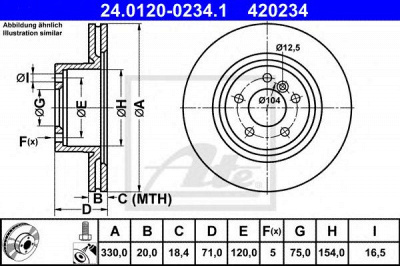 ATE 24012002341 -  Тормозной диск