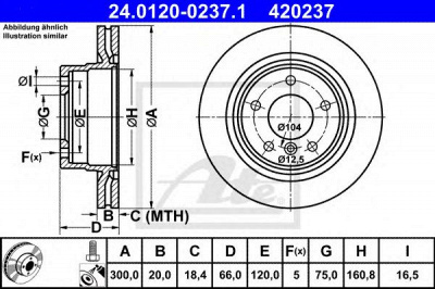 ATE 24012002371 -  Тормозной диск
