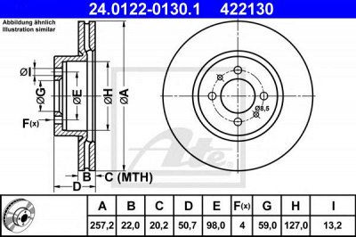 ATE 24012201301 -  Тормозной диск